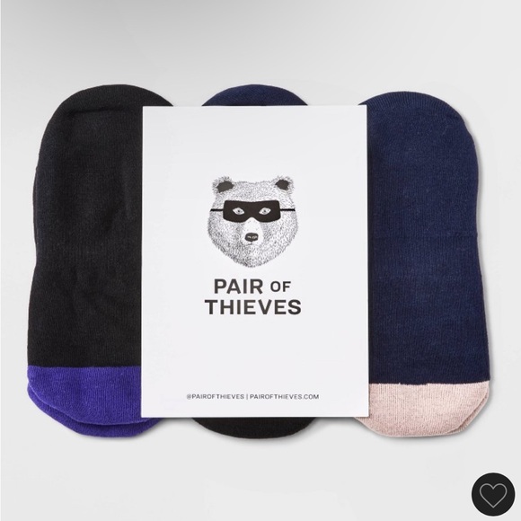 Pair of Thieves Men's 3pk Striped Cushion
No-Show Socks - Navy/Pink 6-12 - Picture 2 of 8